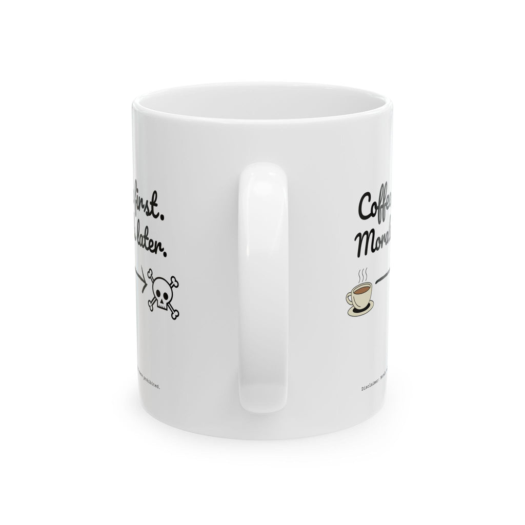 Funny Coffee Ceramic Mug - 'Coffee, Bones, and a Good Time!' 11oz & 15oz