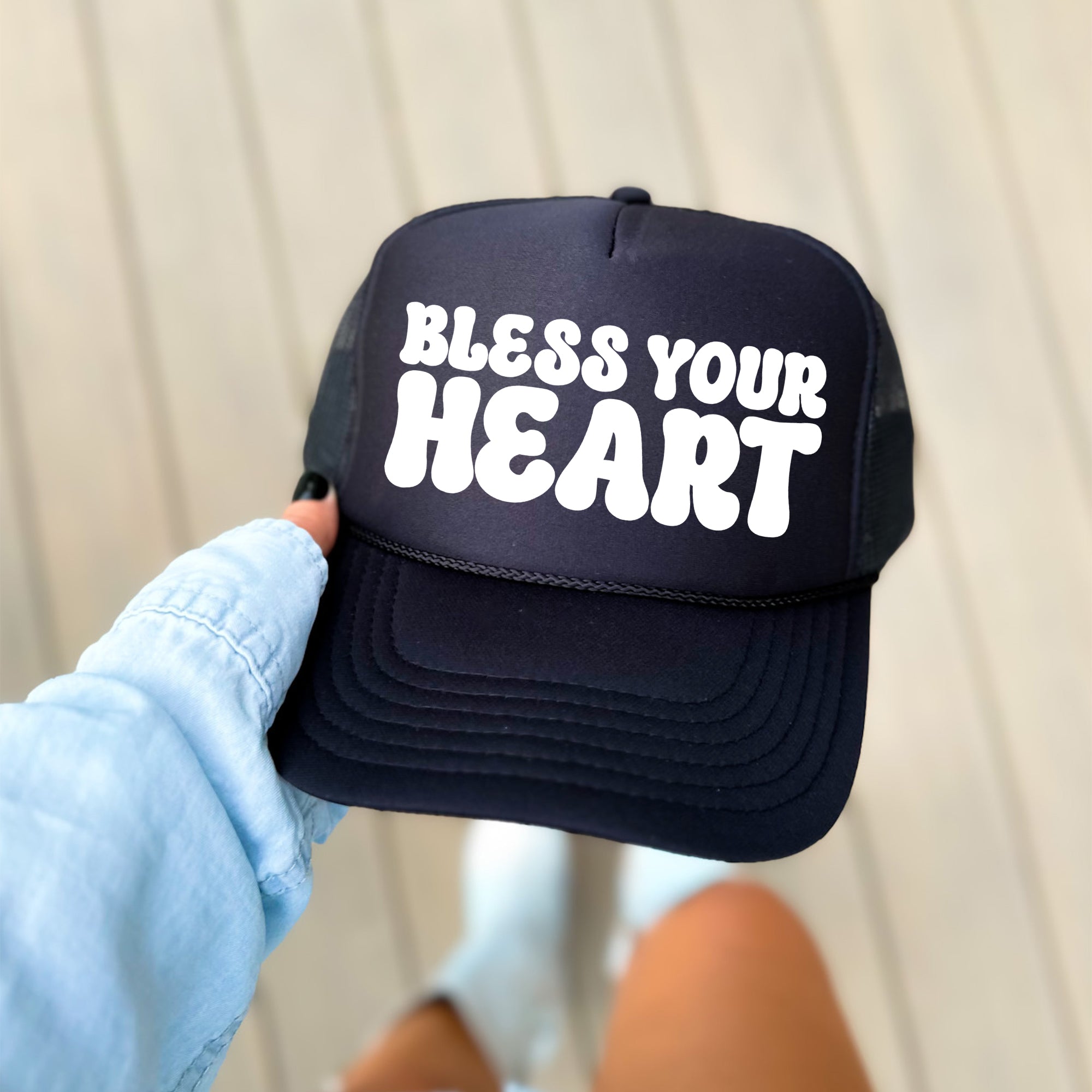 Bless Your Heart, Sassy, Funny, Black Snapback Trucker Hat