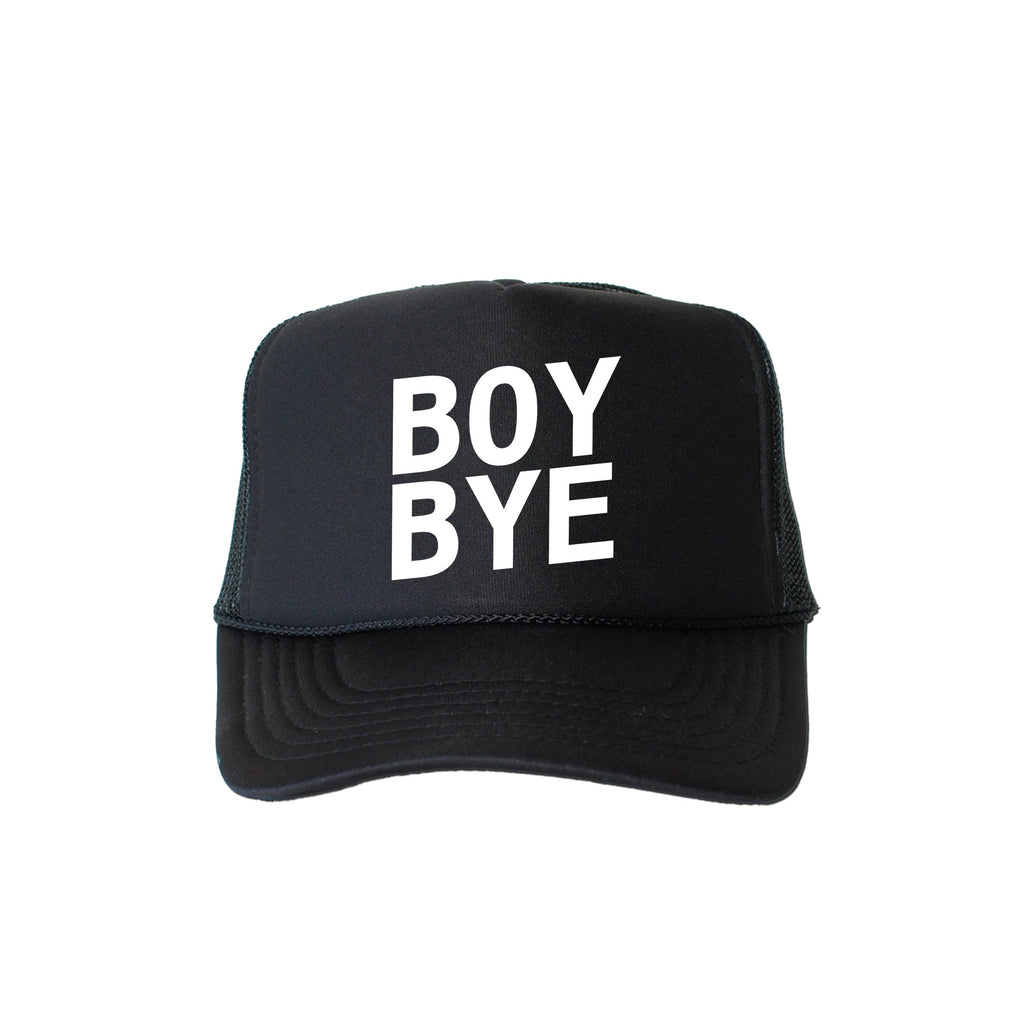 Boy Bye, Sassy, Funny, Black Snapback Trucker Hat