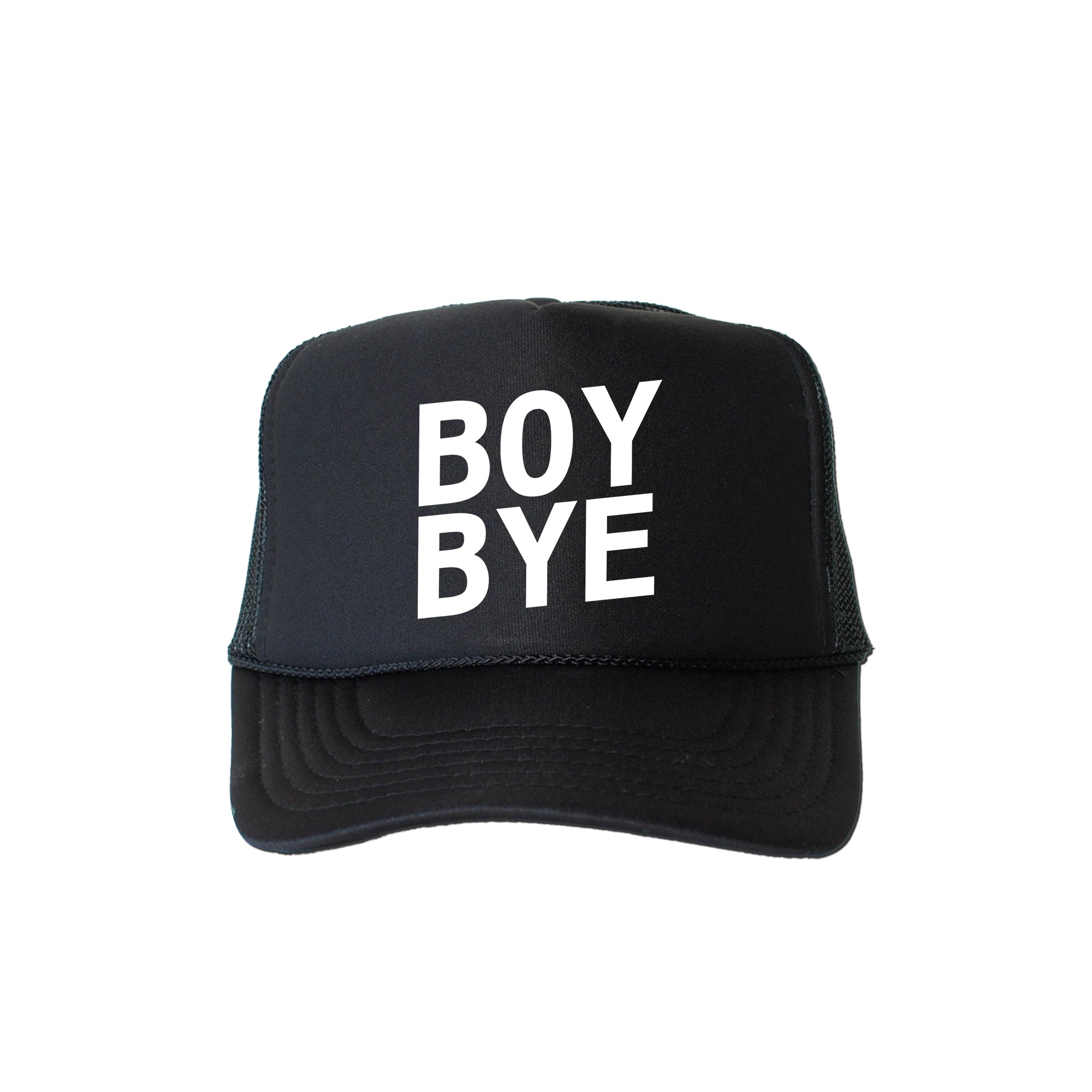 Boy Bye, Sassy, Funny, Black Snapback Trucker Hat