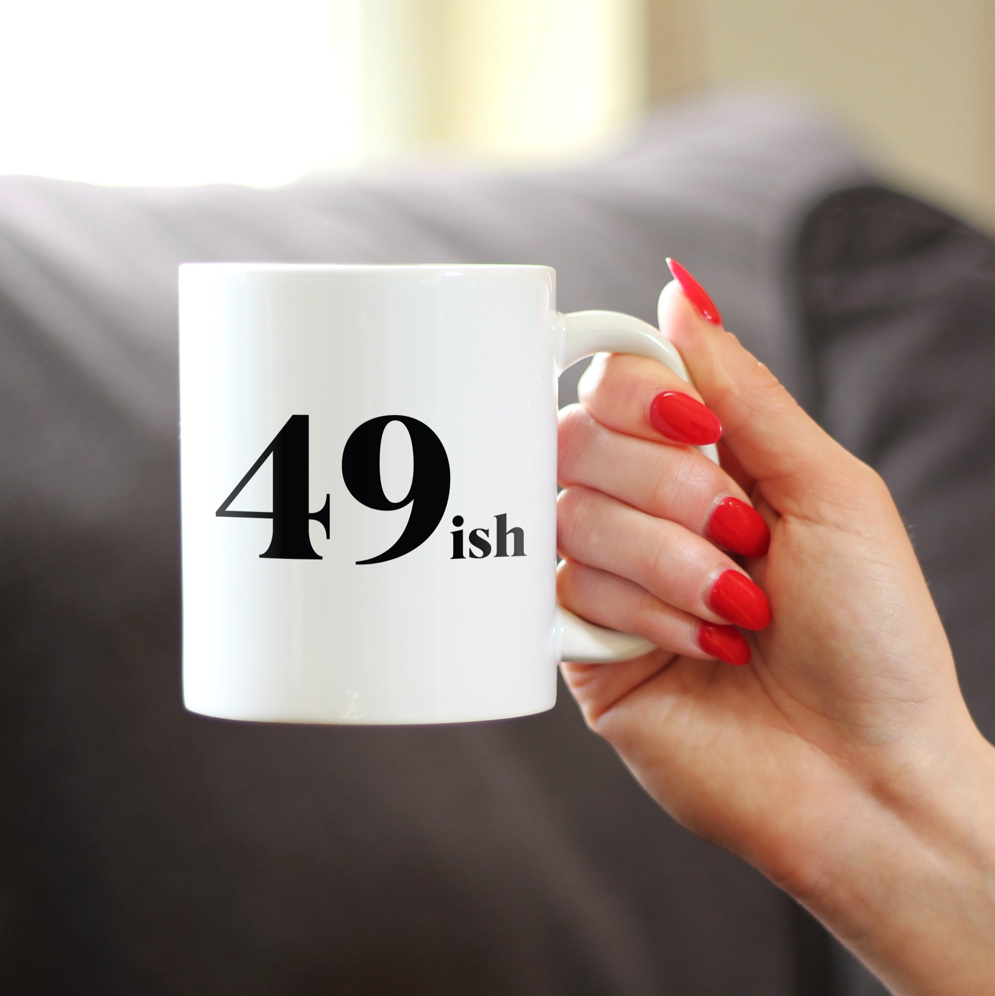 49ish - Funny 50th Birthday Coffee Mug for Women Turning 50 - Bday Party Decorations