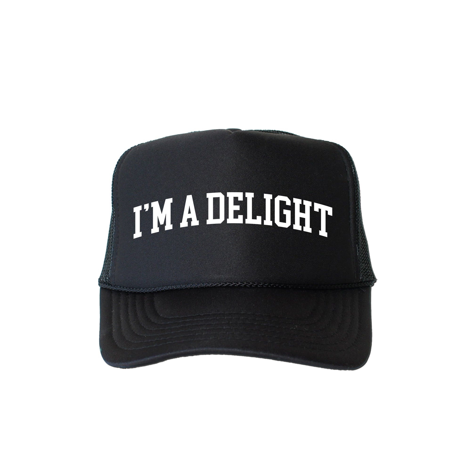 I'm A Delight, Sassy, Funny, Black Snapback Trucker Hat
