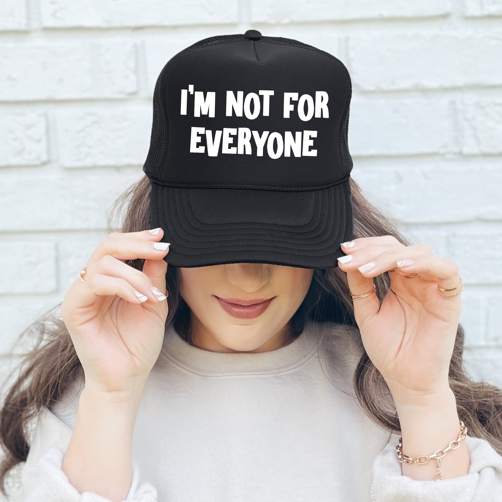 I’m Not for Everyone, Sassy, Funny, Black Snapback Trucker Hat
