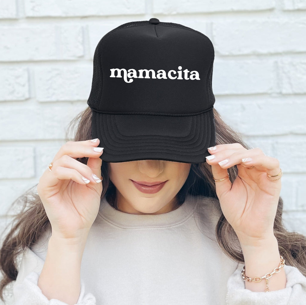 Mamacita, Sassy, Funny, Black Snapback Trucker Hat
