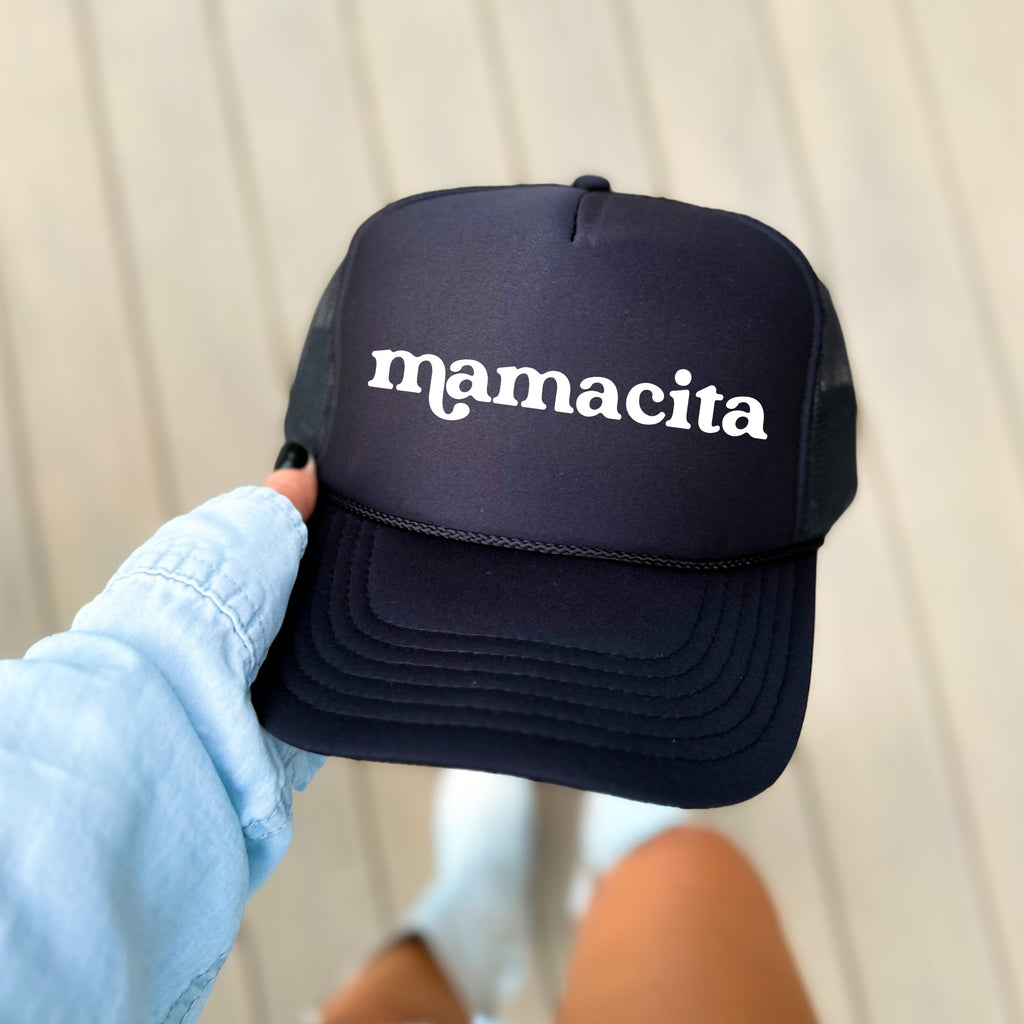 Mamacita, Sassy, Funny, Black Snapback Trucker Hat