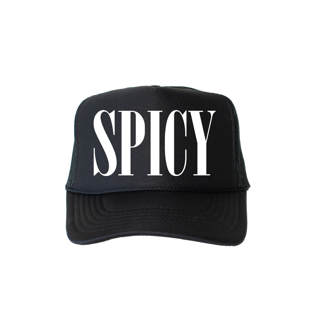 Spicy, Sassy, Funny, Black Snapback Trucker Hat