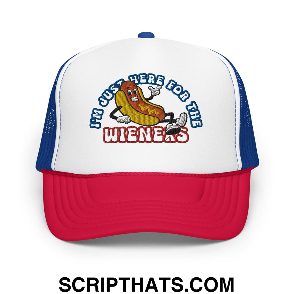 I'm Just Here for the Wieners 4th of July Funny Foam Trucker Hat