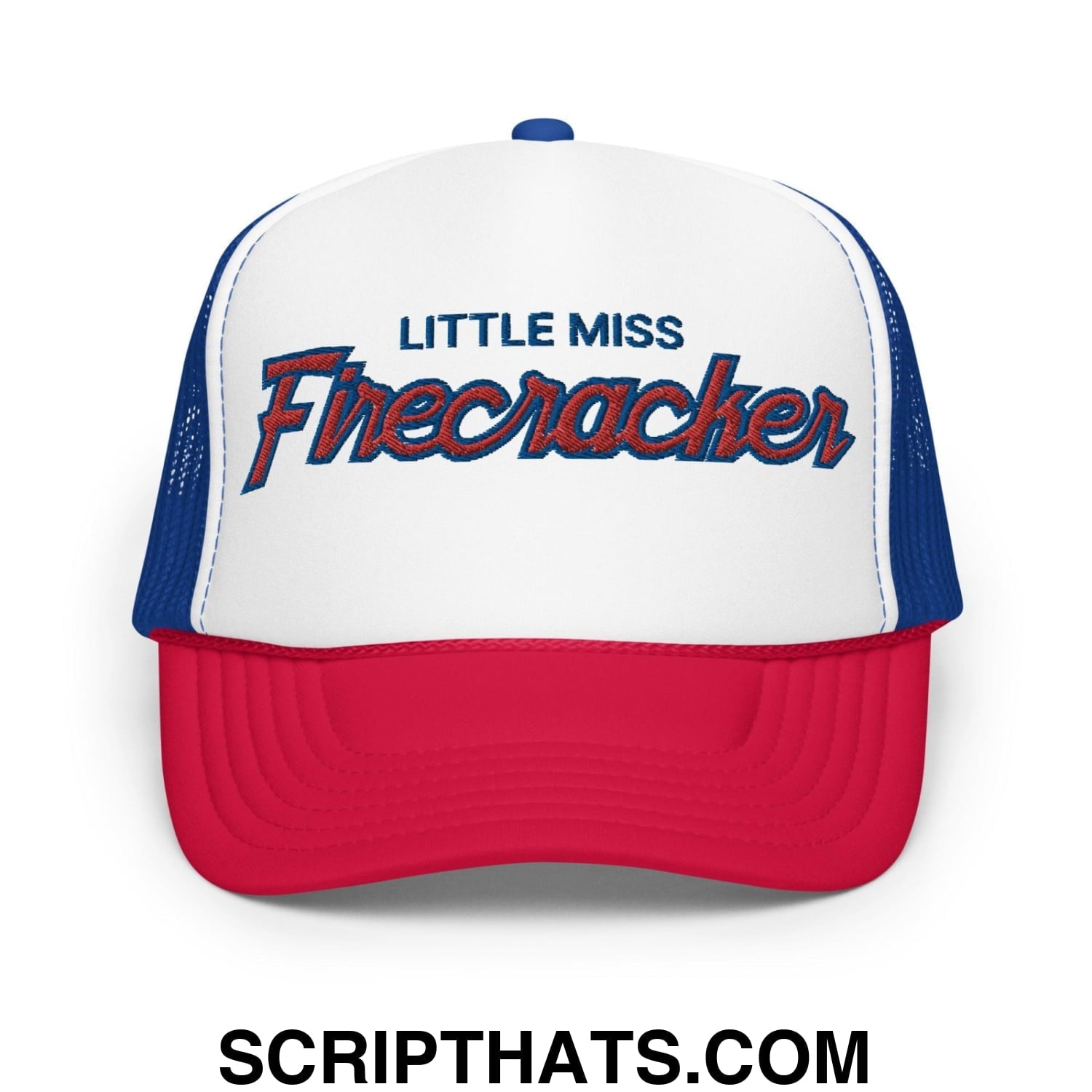 Little Miss Firecracker 4th of July Funny Foam Trucker Hat