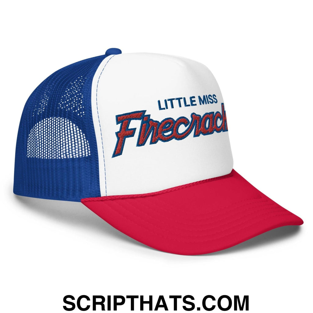 Little Miss Firecracker 4th of July Funny Foam Trucker Hat