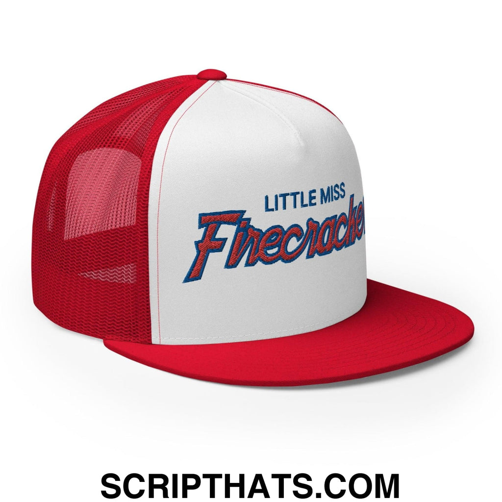 Little Miss Firecracker 4th of July Funny Snapback Trucker Hat