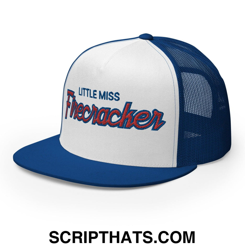 Little Miss Firecracker 4th of July Funny Snapback Trucker Hat