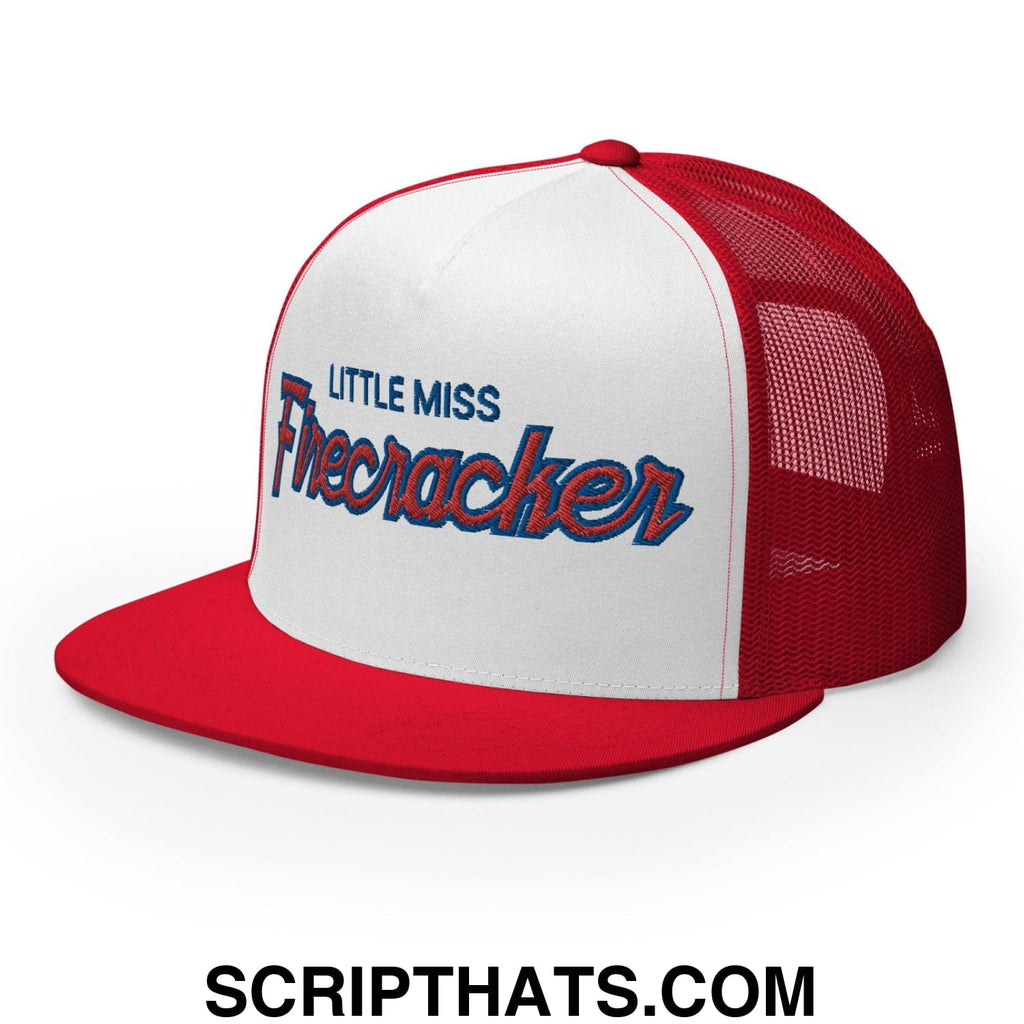 Little Miss Firecracker 4th of July Funny Snapback Trucker Hat