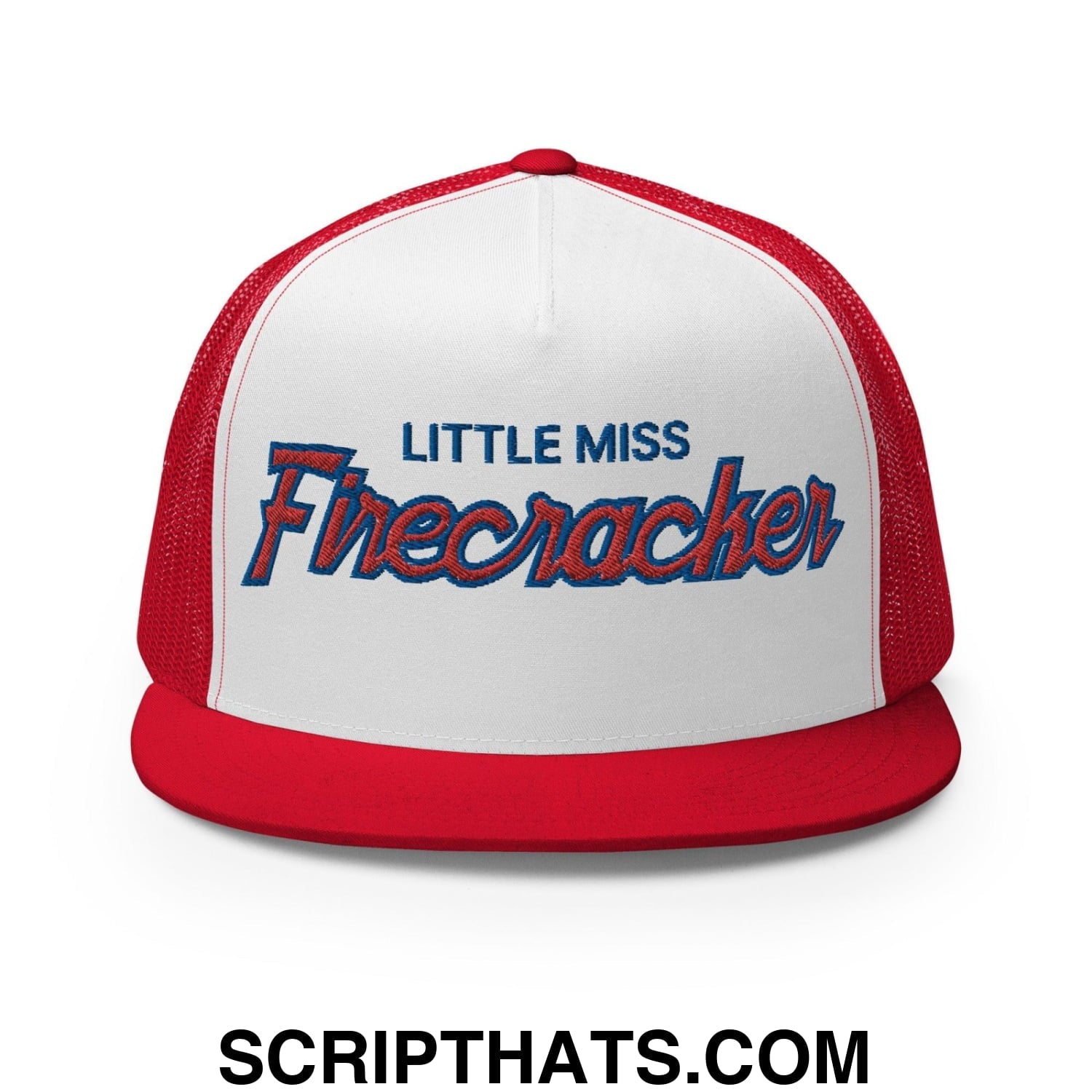 Little Miss Firecracker 4th of July Funny Snapback Trucker Hat