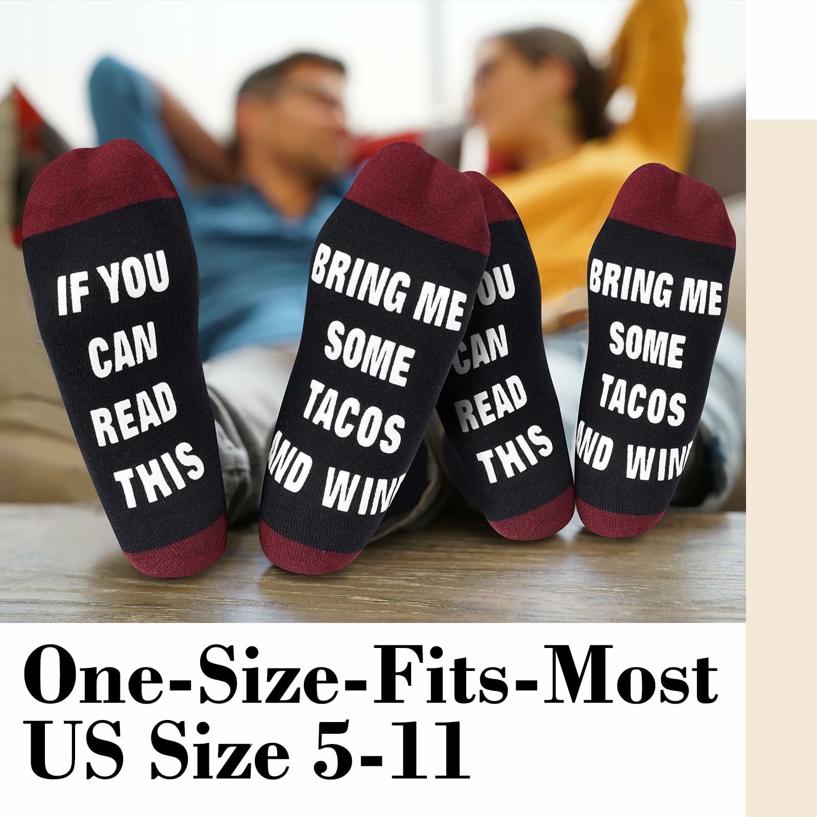 Funny Taco Socks Novelty Gift One Size Fits Most
