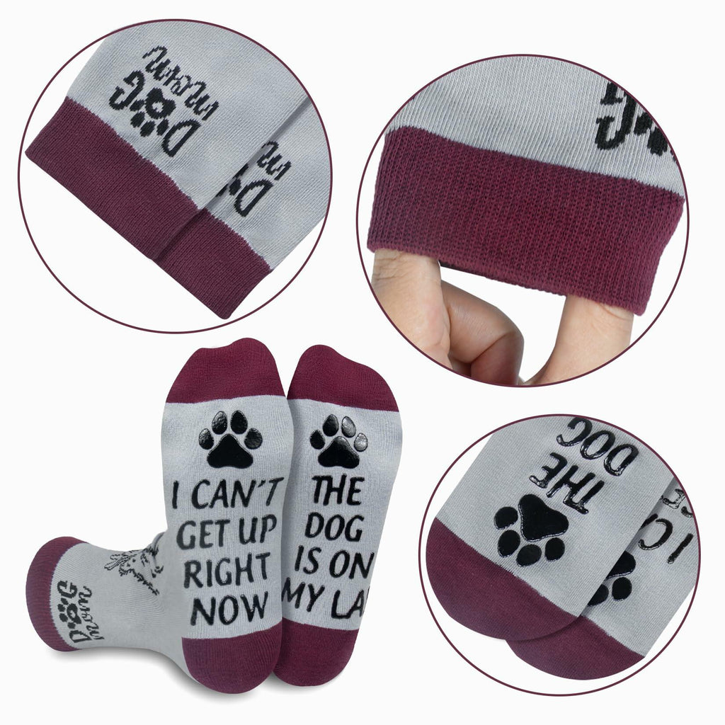 Huahui Dog Mom Socks for Women, Funny Dog Lover Gifts, 1 Pair