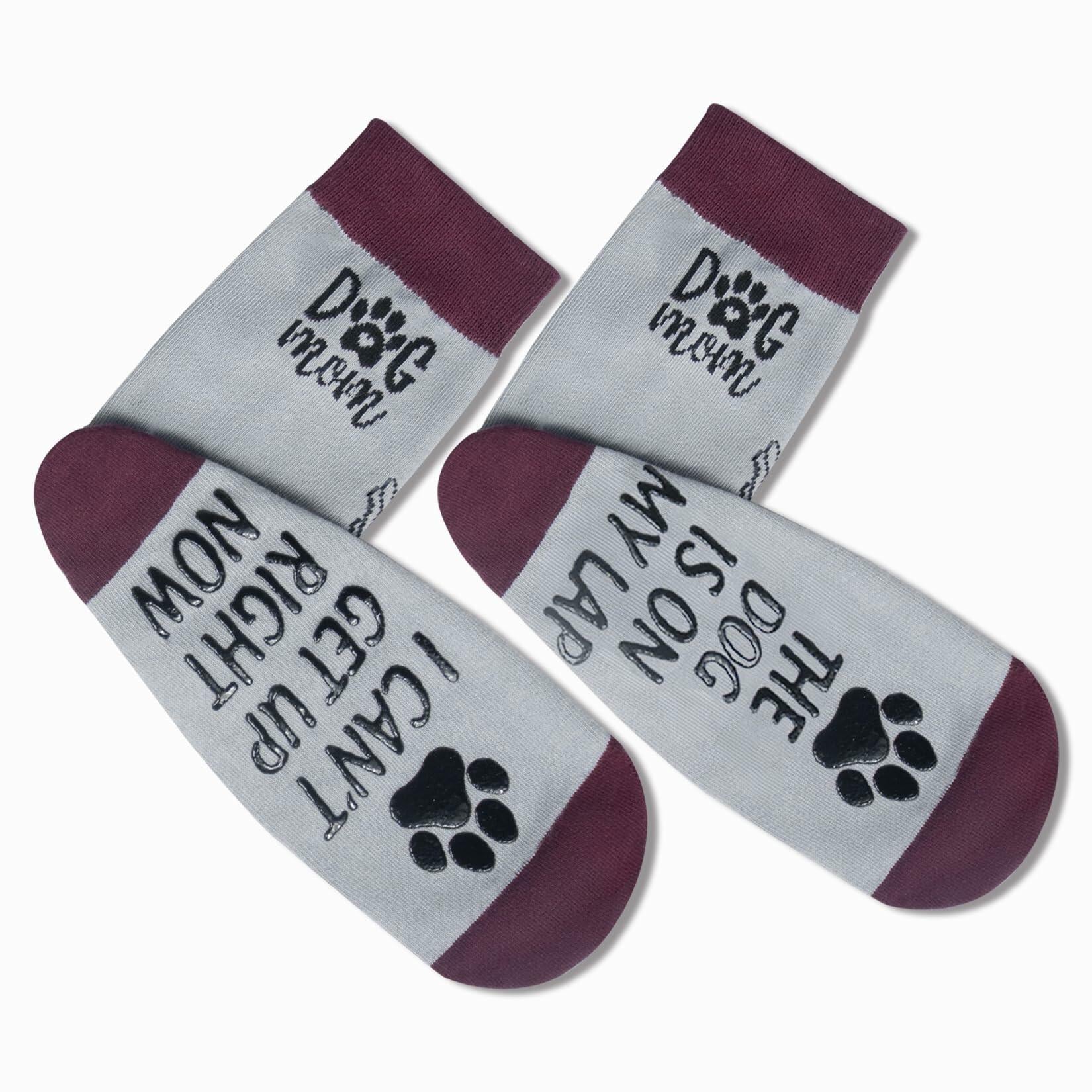 Huahui Dog Mom Socks for Women, Funny Dog Lover Gifts, 1 Pair