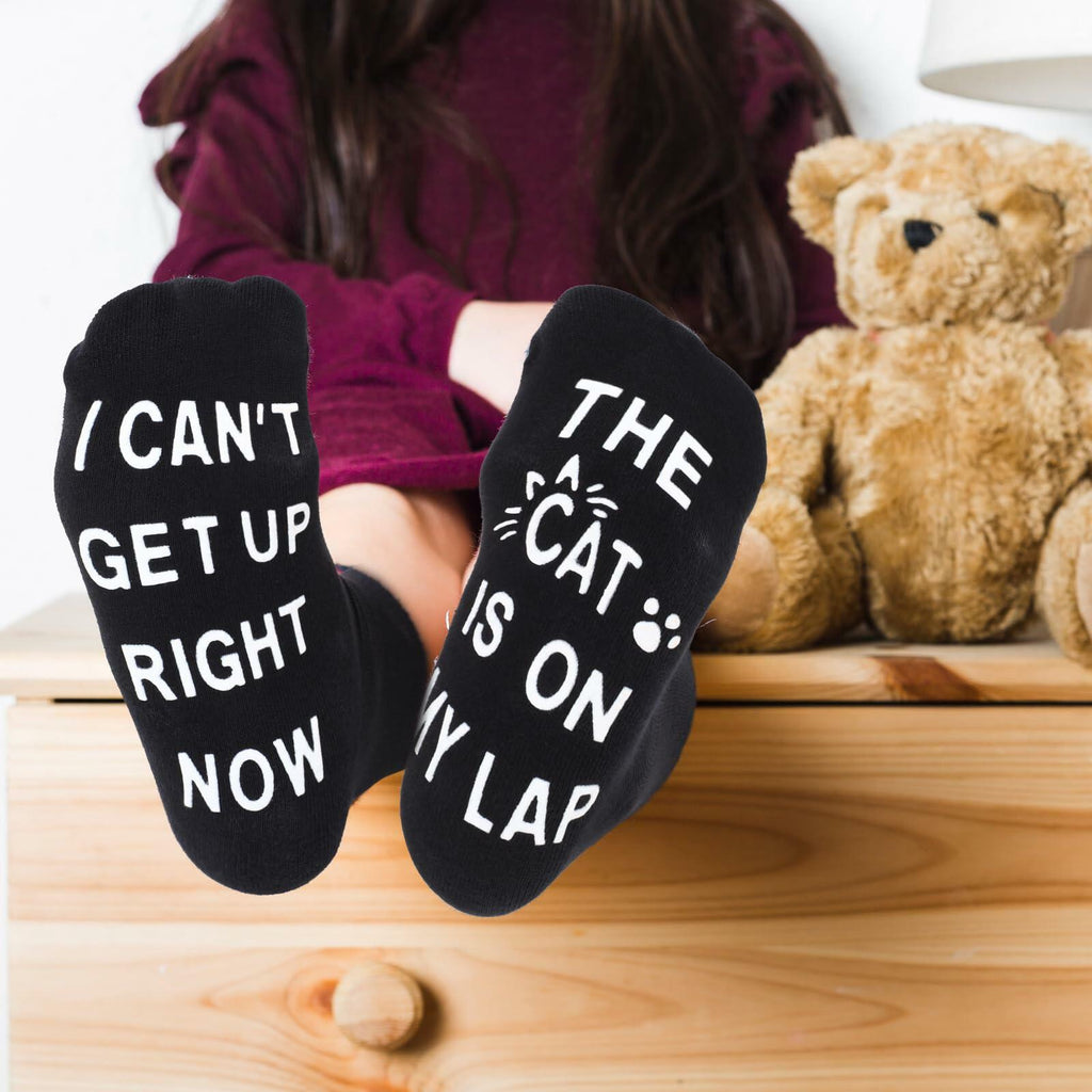 COMNICO Women's Novelty Socks Cat Dog Mom Funny Multi-color, 1 Pair