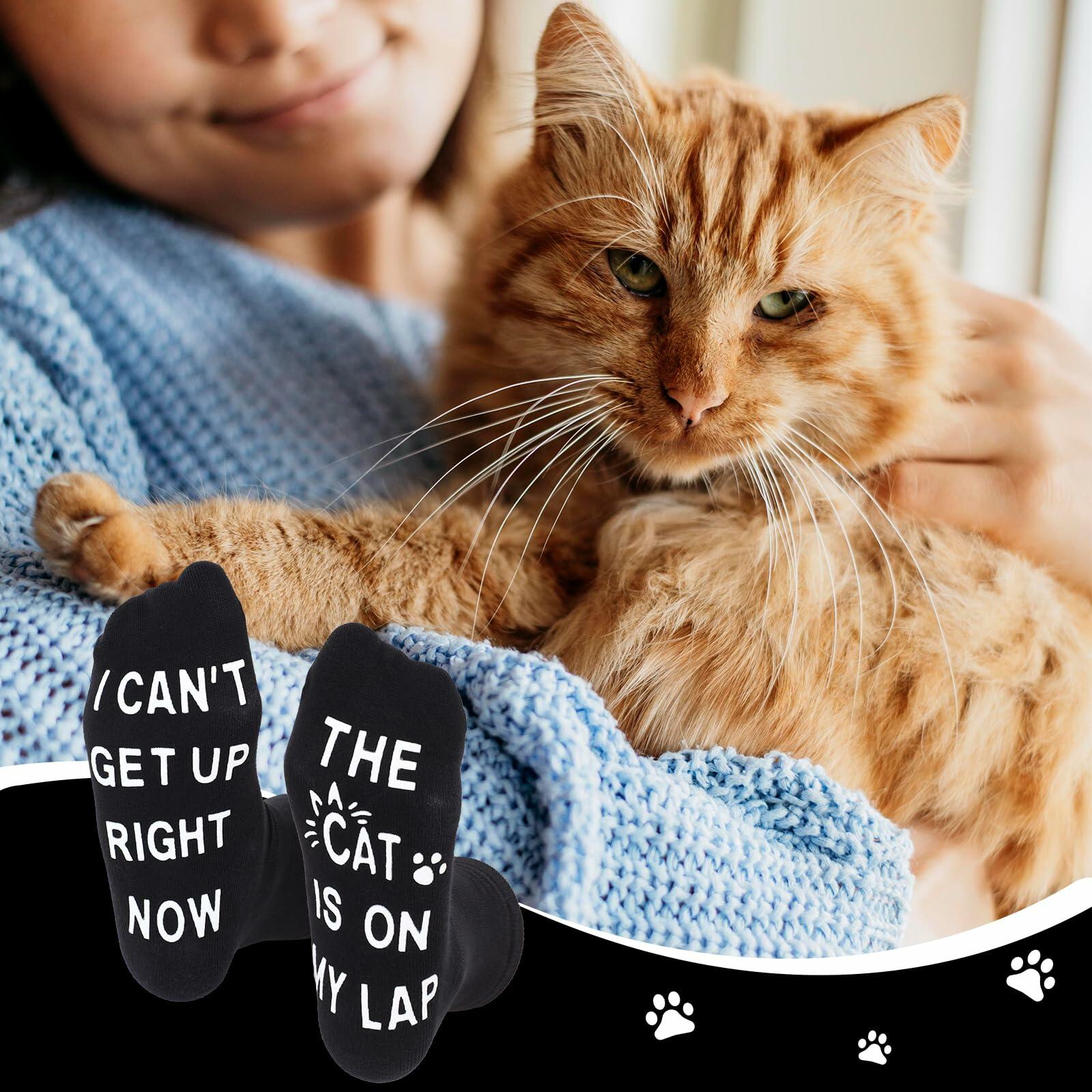 COMNICO Women's Novelty Socks Cat Dog Mom Funny Multi-color, 1 Pair