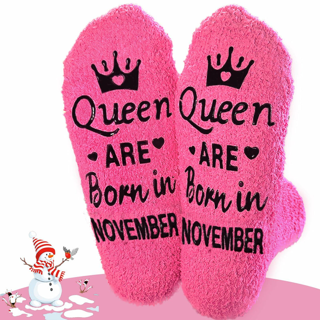 Ao Yee ZGL Queen ARE Born in August Women Socks Funny Birthday Gifts