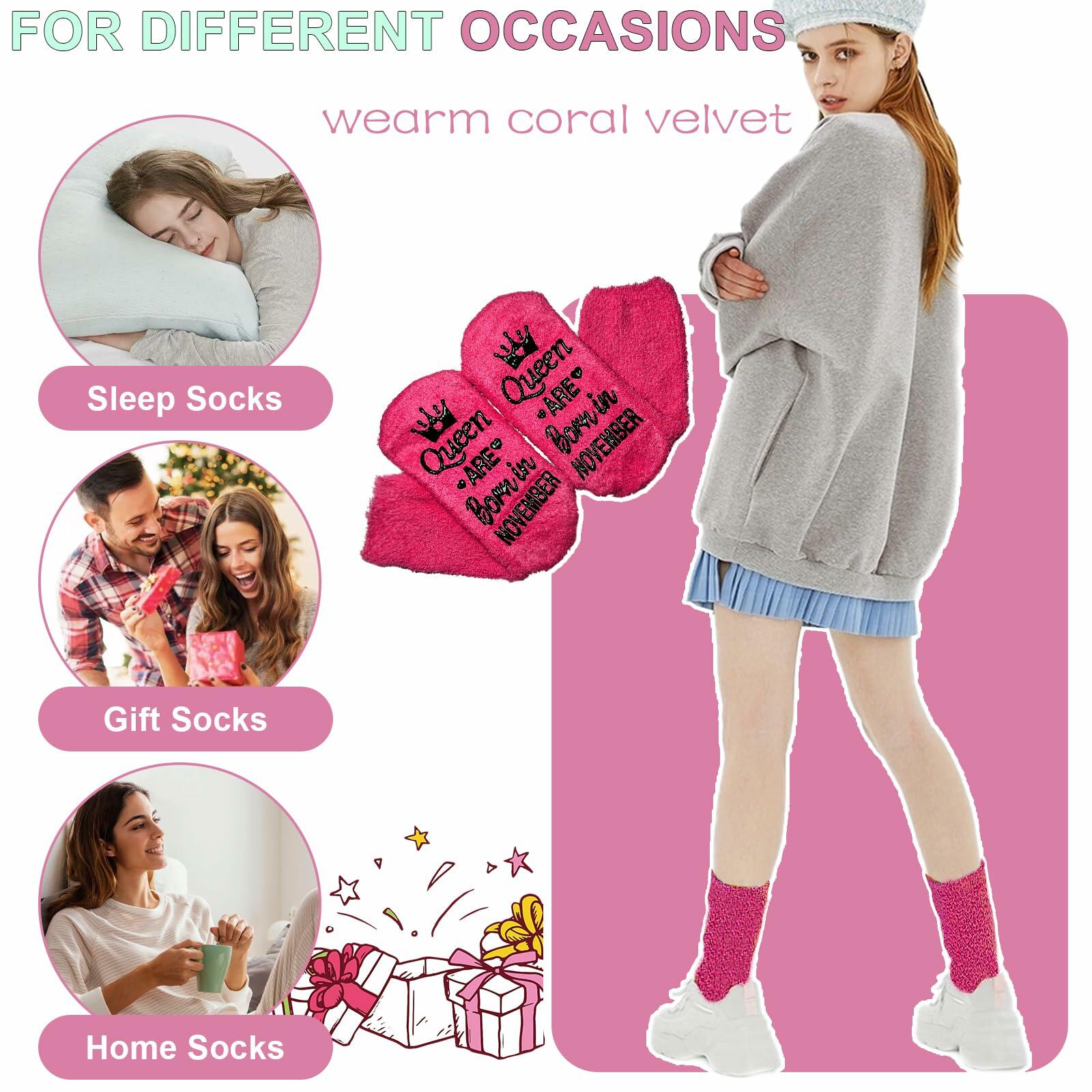 Ao Yee ZGL Queen ARE Born in August Women Socks Funny Birthday Gifts